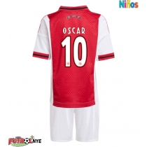Camiseta Ajax Oscar Gloukh #10 Primera Equipación para niños 2025-26 manga corta (+ pantalones cortos)
